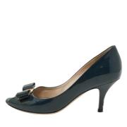 Pre-owned Leather heels Salvatore Ferragamo Pre-owned , Blue , Dames