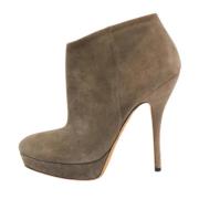 Pre-owned Suede boots Gucci Vintage , Gray , Dames
