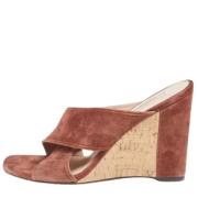 Pre-owned Suede sandals Valentino Vintage , Brown , Dames