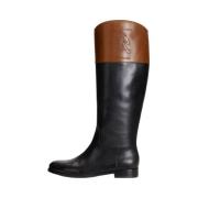 Justine Hoge Hoge Laarzenmet Lage Hak Ralph Lauren , Black , Dames