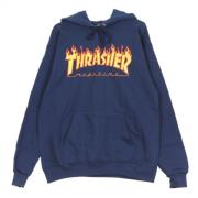 Flame hoodie Thrasher , Blue , Heren
