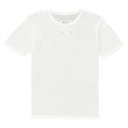 Geribbelde zijden T-shirt Maison Margiela , White , Dames
