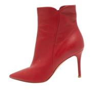 Pre-owned Leather boots Gianvito Rossi Pre-owned , Red , Dames