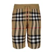 Lange Vintage Ruit Shorts Burberry , Beige , Heren