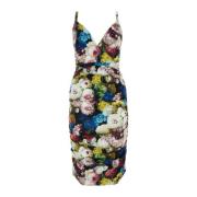 Gedrukte charmeuse jurk Dolce & Gabbana , Multicolor , Dames