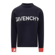 Straight Crew Neck Trui Givenchy , Blue , Heren