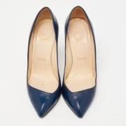 Pre-owned Leather heels Christian Louboutin Pre-owned , Blue , Dames