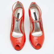 Pre-owned Leather heels Dolce & Gabbana Pre-owned , Orange , Dames