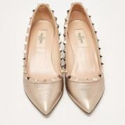 Pre-owned Leather heels Valentino Vintage , Gray , Dames