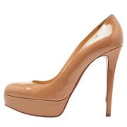 Pre-owned Leather heels Christian Louboutin Pre-owned , Beige , Dames