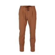 Bruine Katoenen Broek met Elastische Tailleband Cruna , Brown , Heren