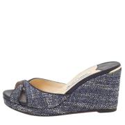 Pre-owned Fabric sandals Jimmy Choo Pre-owned , Blue , Dames