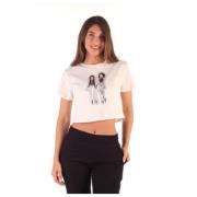 Dames Katoenen T-Shirt Kendall + Kylie , White , Dames