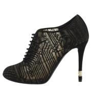 Pre-owned Lace boots Chanel Vintage , Black , Dames