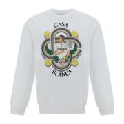 Logo Sweatshirt, Katoen, Lange Mouwen Casablanca , White , Heren
