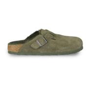 Shearling Sandalen Birkenstock , Green , Heren