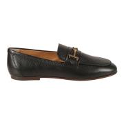 Zwarte platte schoenen met T Ring Tod's , Black , Dames