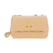 Beige Gewatteerde Schoudertas met Dubbel T Logo Tory Burch , Beige , D...