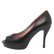 Pre-owned Leather heels Gucci Vintage , Black , Dames