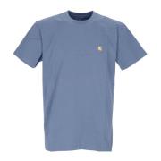 Chase T-Shirt in Storm Blauw/Goud Carhartt Wip , Blue , Heren