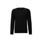 Slim Fit Trui van Zuivere Wol Hugo Boss , Black , Heren