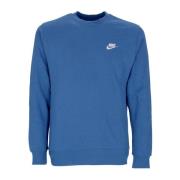 Club Crew BB Sweatshirt in Marina Blue/White Nike , Blue , Heren