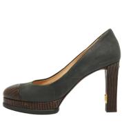 Pre-owned Leather heels Chanel Vintage , Brown , Dames
