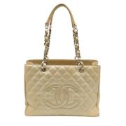 Pre-owned Leather totes Chanel Vintage , White , Dames
