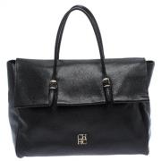 Pre-owned Leather totes Carolina Herrera Pre-owned , Black , Dames