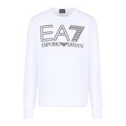 Bedrukte Logo Sweatshirt - Ea7 Emporio Armani EA7 , White , Heren