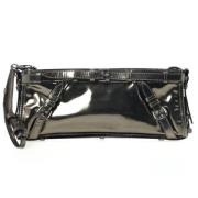 Pre-owned Leather clutches Burberry Vintage , Gray , Dames