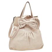 Pre-owned Leather totes Valentino Vintage , Beige , Dames