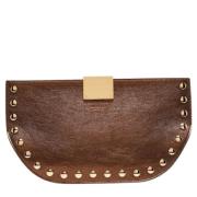 Pre-owned Leather clutches Burberry Vintage , Brown , Dames