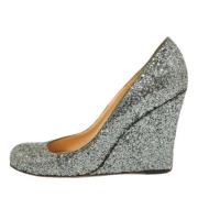 Pre-owned Fabric heels Christian Louboutin Pre-owned , Gray , Dames