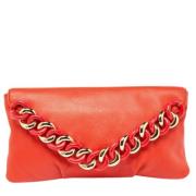 Pre-owned Leather clutches Michael Kors Pre-owned , Orange , Dames