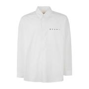 Witte Lange Mouwen Shirt Marni , White , Heren