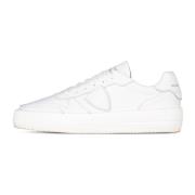 Minimalistische Leren Sneakers met Brede Zool Philippe Model , White ,...