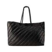 Quilted Crushed Calf Tote Tas Balenciaga , Black , Dames