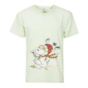 Lichtgroen Katoenen T-Shirt met Voorkant Print Wild Donkey , Green , H...