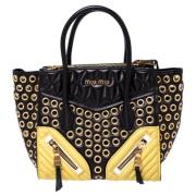 Pre-owned Leather totes Miu Miu Pre-owned , Black , Dames