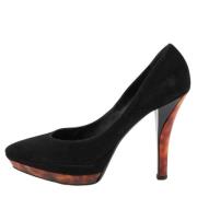 Pre-owned Suede heels Casadei Pre-owned , Black , Dames