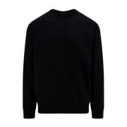 Zwarte Katoenen Sweatshirt met Logodetail Burberry , Black , Heren