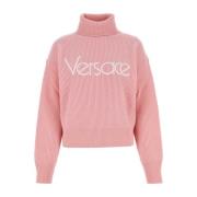 Roze wollen trui - Stijlvol en comfortabel Versace , Pink , Dames