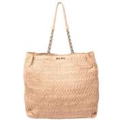 Pre-owned Leather totes Miu Miu Pre-owned , Pink , Dames