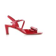 Rode hoge hak sandalen DEL Carlo , Red , Dames