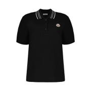 Polo T-Shirt - Boxy Fit Moncler , Black , Dames