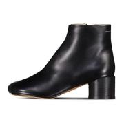 Exclusieve Nappaleren Enkellaarzen Maison Margiela , Black , Dames