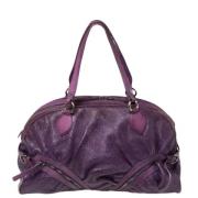 Pre-owned Leather handbags Moschino Pre-Owned , Purple , Dames
