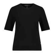 Lichtgewicht Viscose Mix T-shirt Marc Cain , Black , Dames