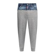 Sweatpants in contrasterende stoffen Dsquared2 , Gray , Heren